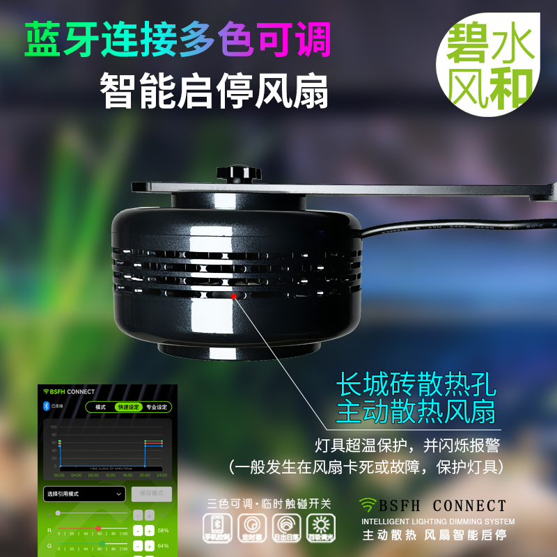 碧水风和国潮系列水族灯（原生水草款35W）(海水版50W)